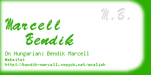 marcell bendik business card